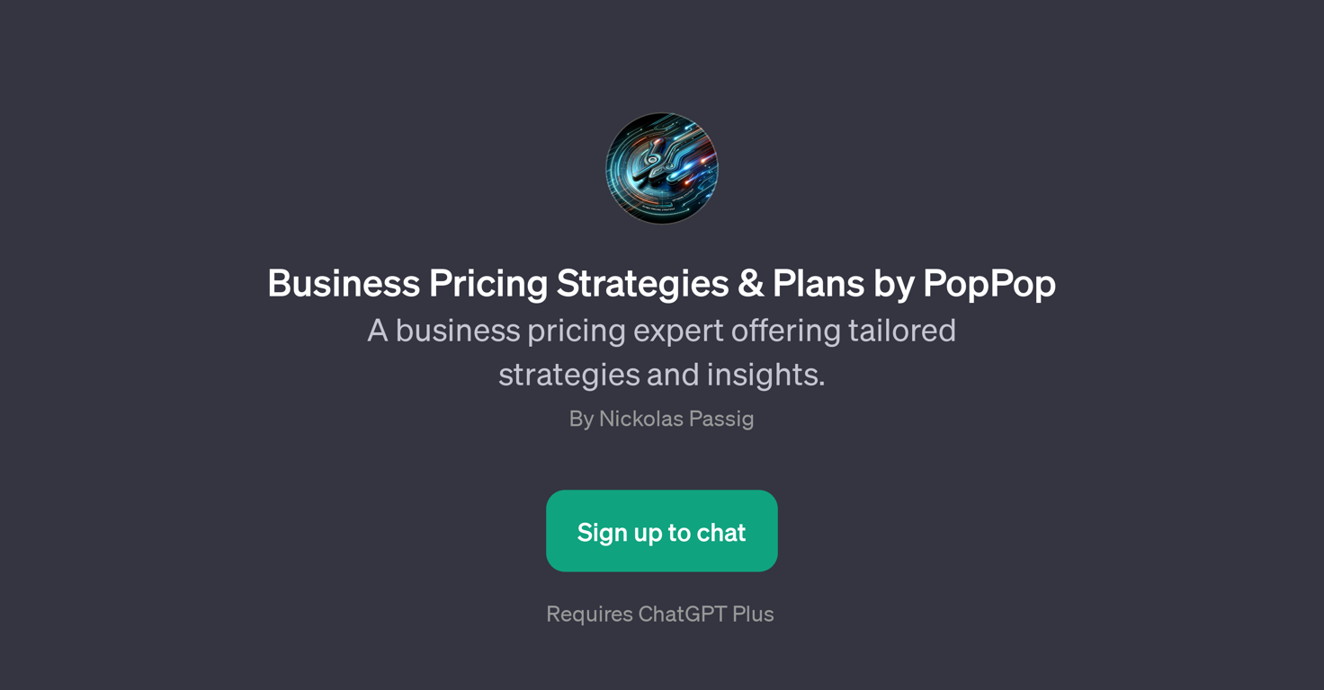Business Pricing Strategies & Plans by PopPop website