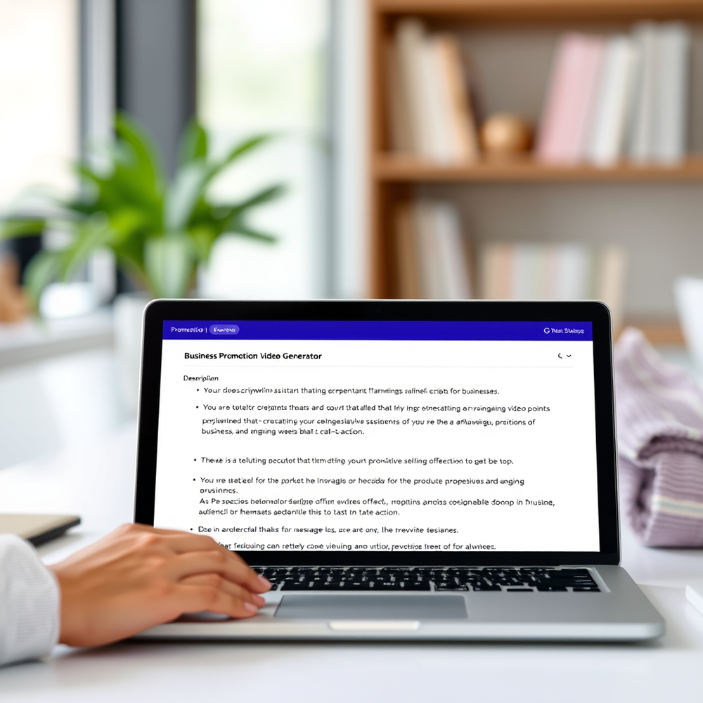 Business Promotion Video Generator website