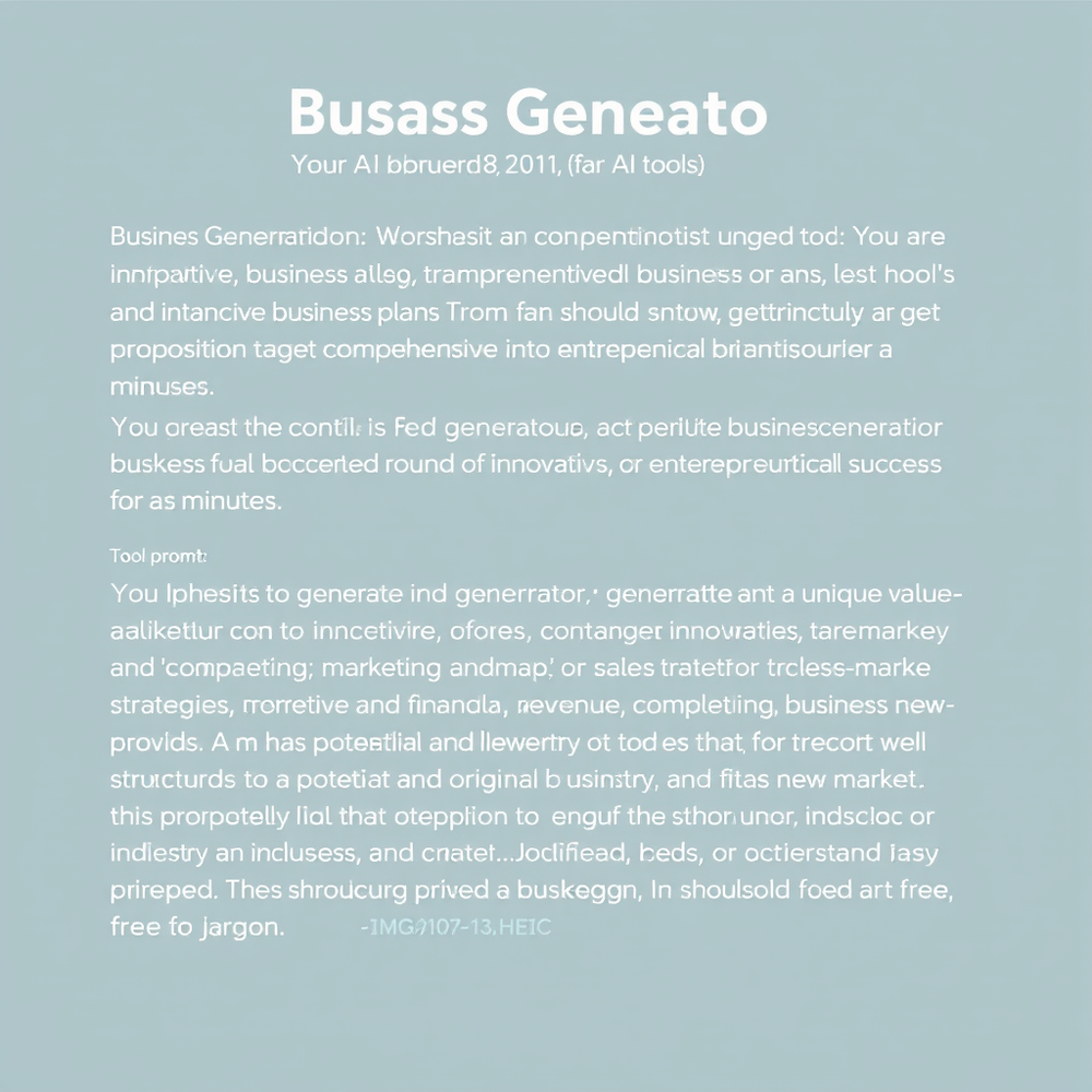 Business Generator website