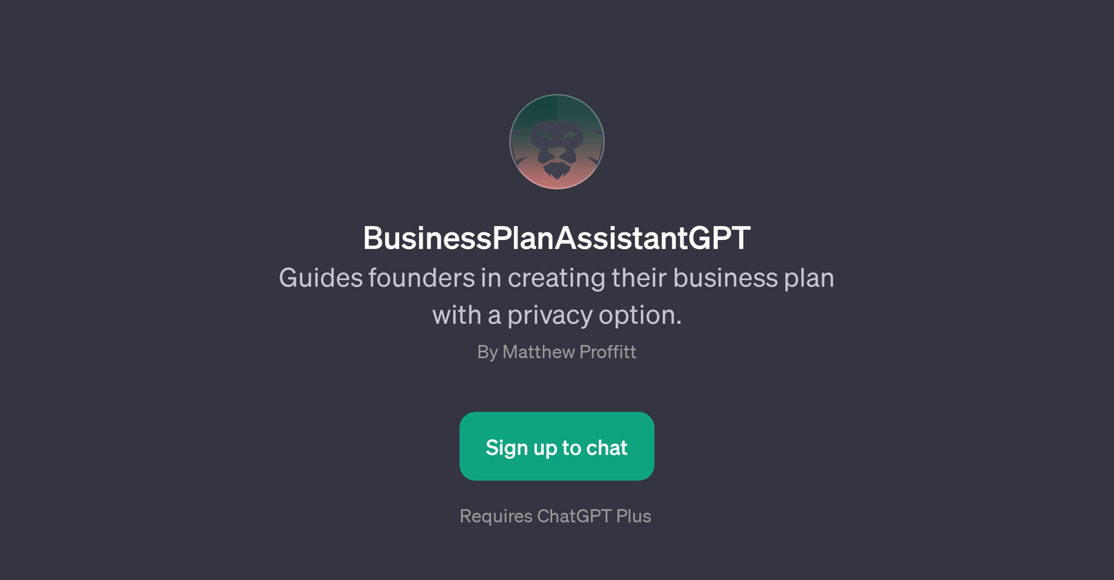 BusinessPlanAssistantGPT website