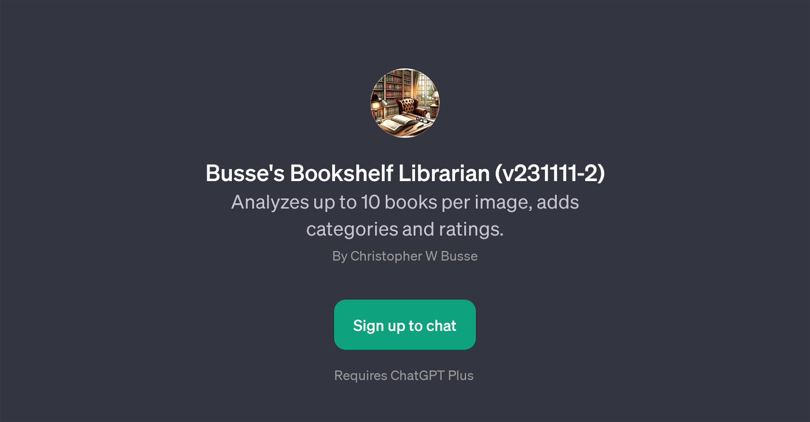 Busse's Bookshelf Librarian (v231111-2) website