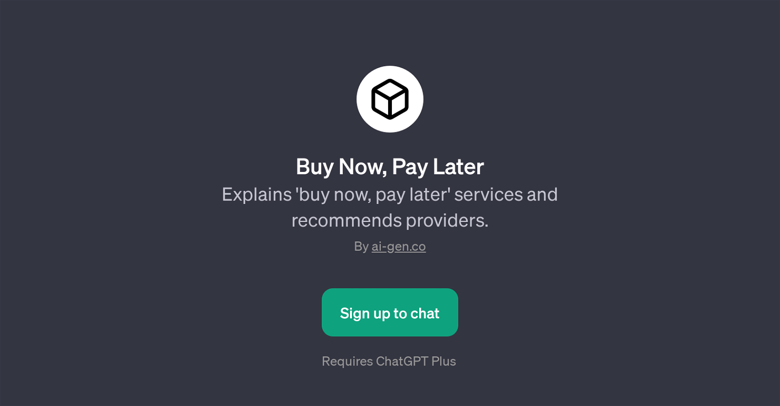 Buy Now, Pay Later website