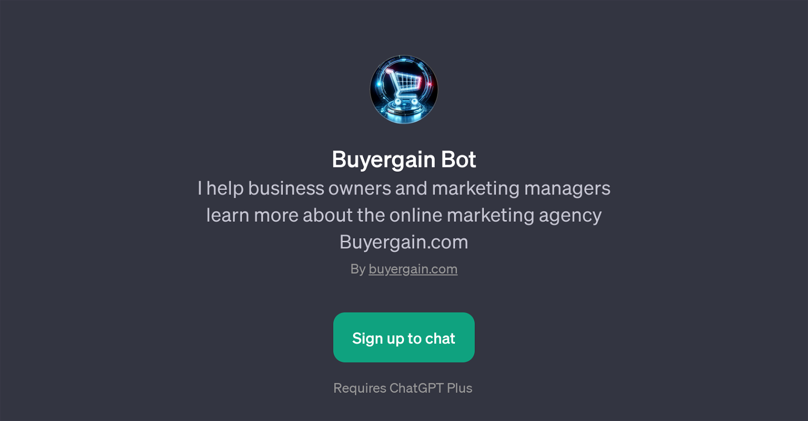 Buyergain Bot website