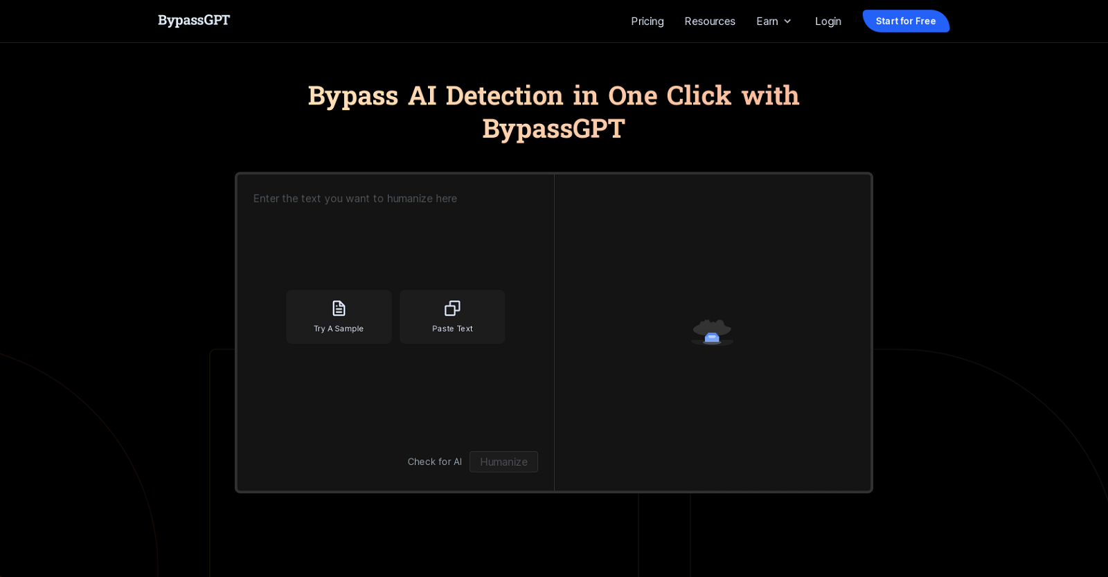 BypassGPT website