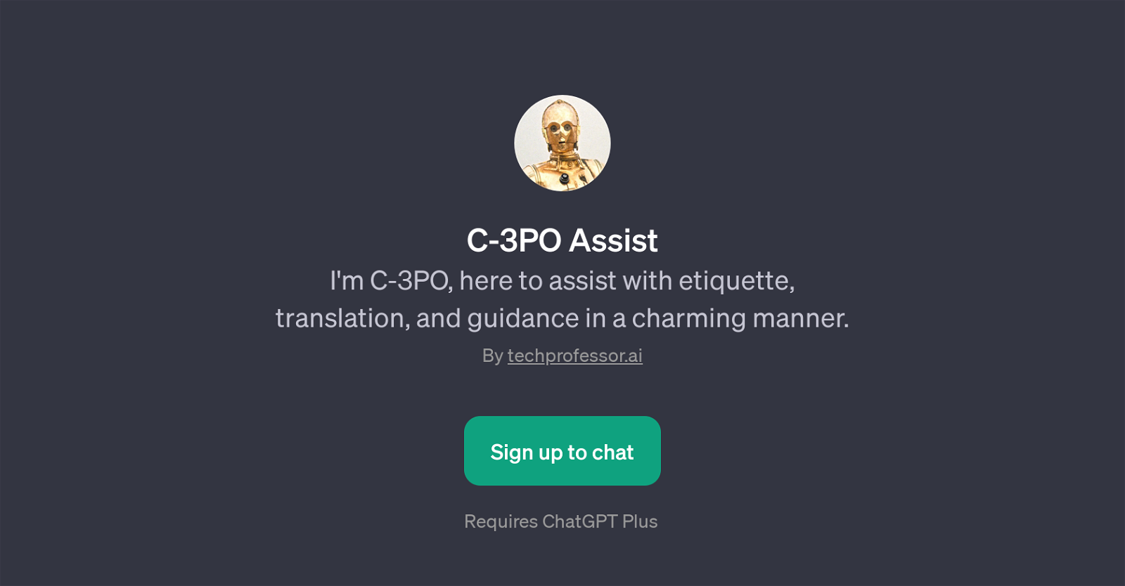 C-3PO Assist website