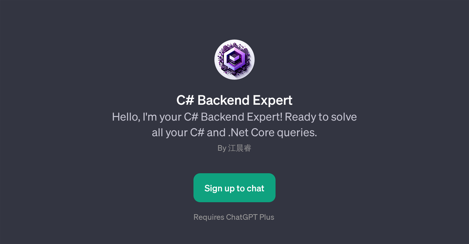 C# Backend Expert website