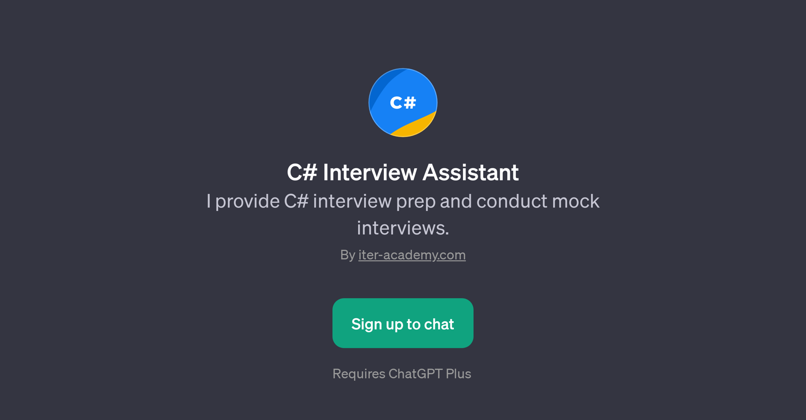 C# Interview Assistant website