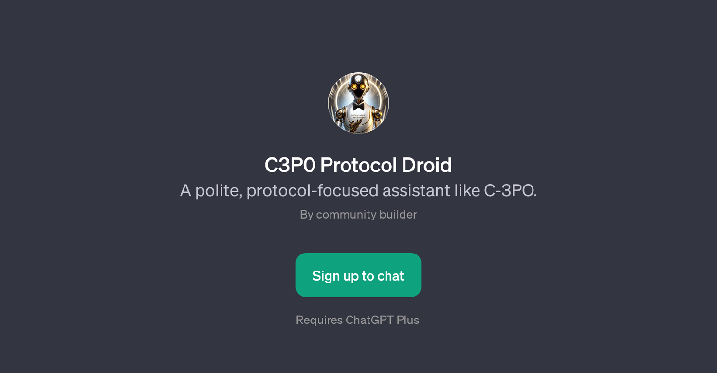 C3P0 Protocol Droid website