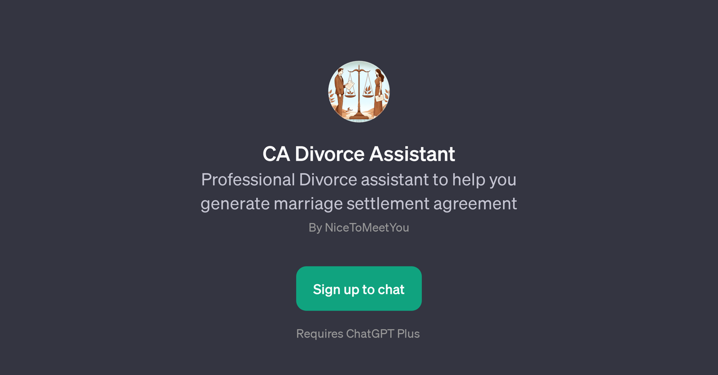 CA Divorce Assistant website