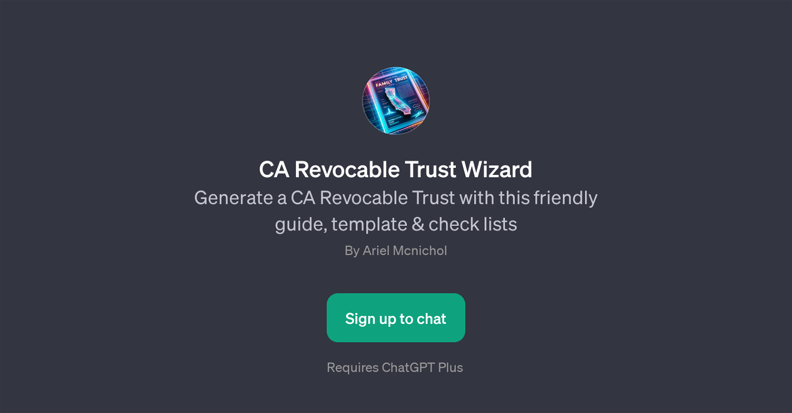 CA Revocable Trust Wizard website