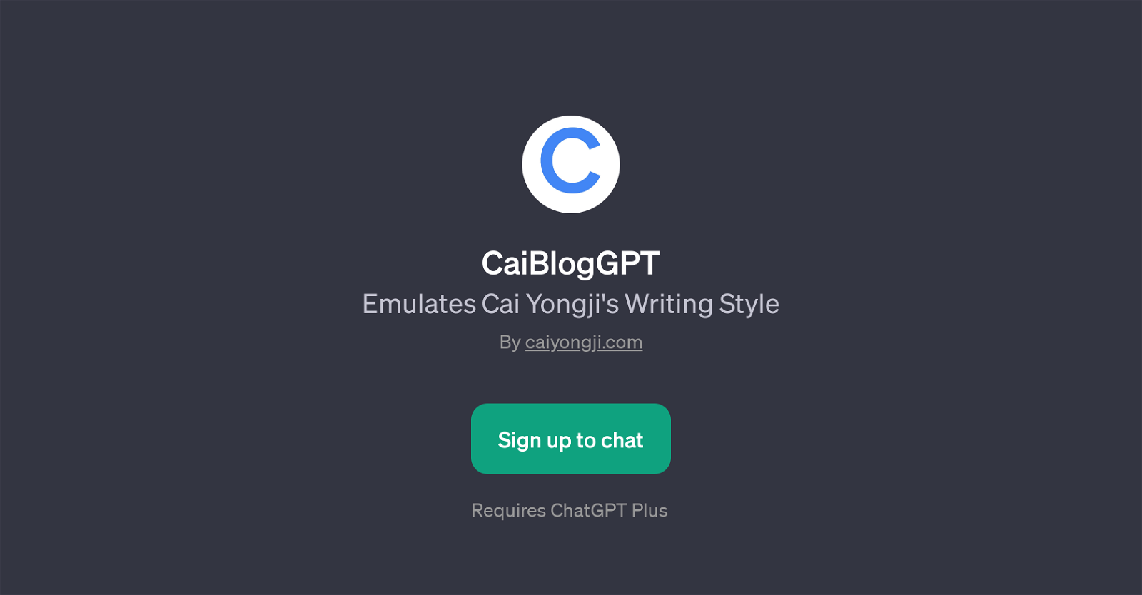CaiBlogGPT website