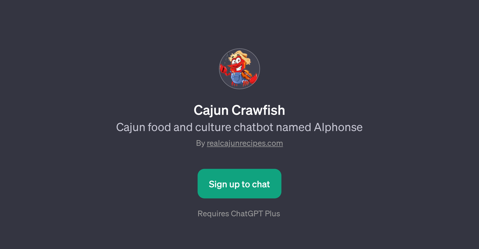 Cajun Crawfish website