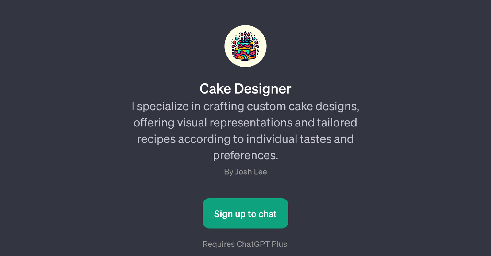 Cake Designer website