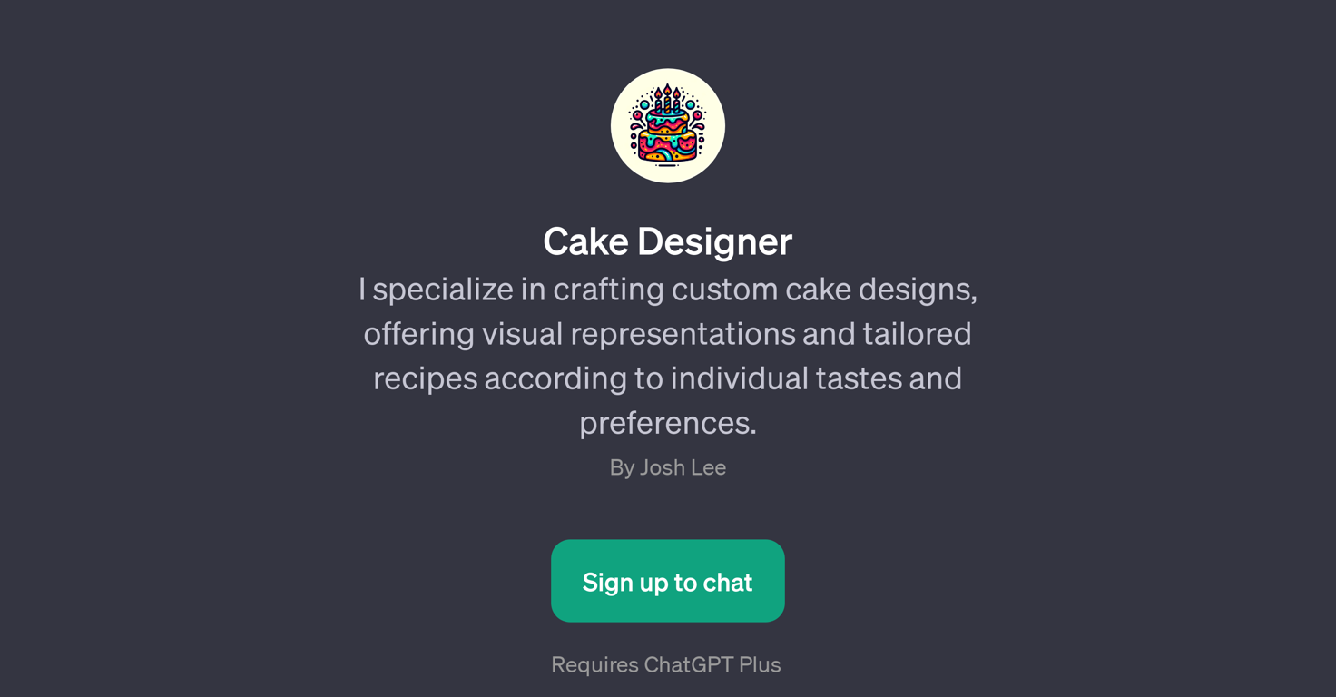 Cake Designer website