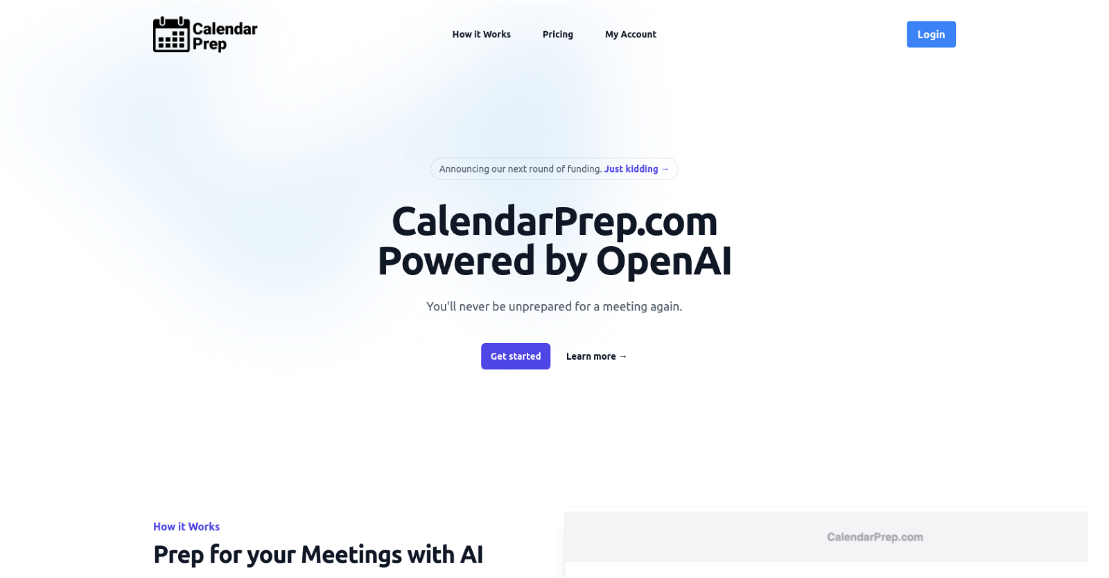 CalendarPrep website