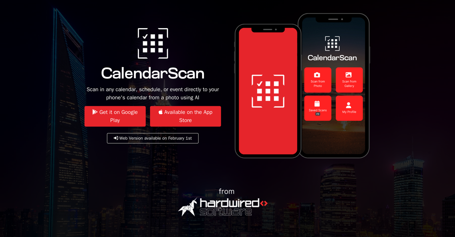 CalendarScan website