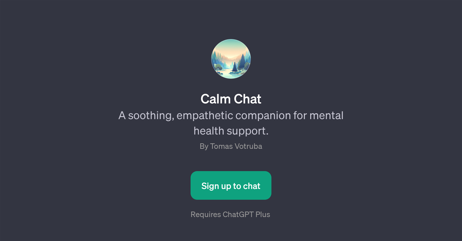 Calm Chat website