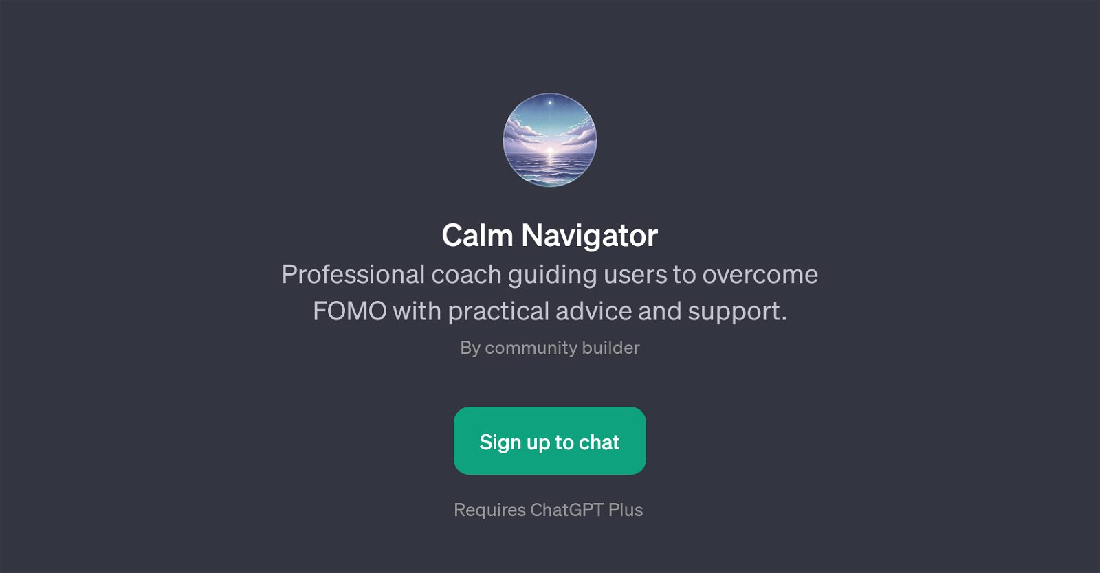 Calm Navigator website