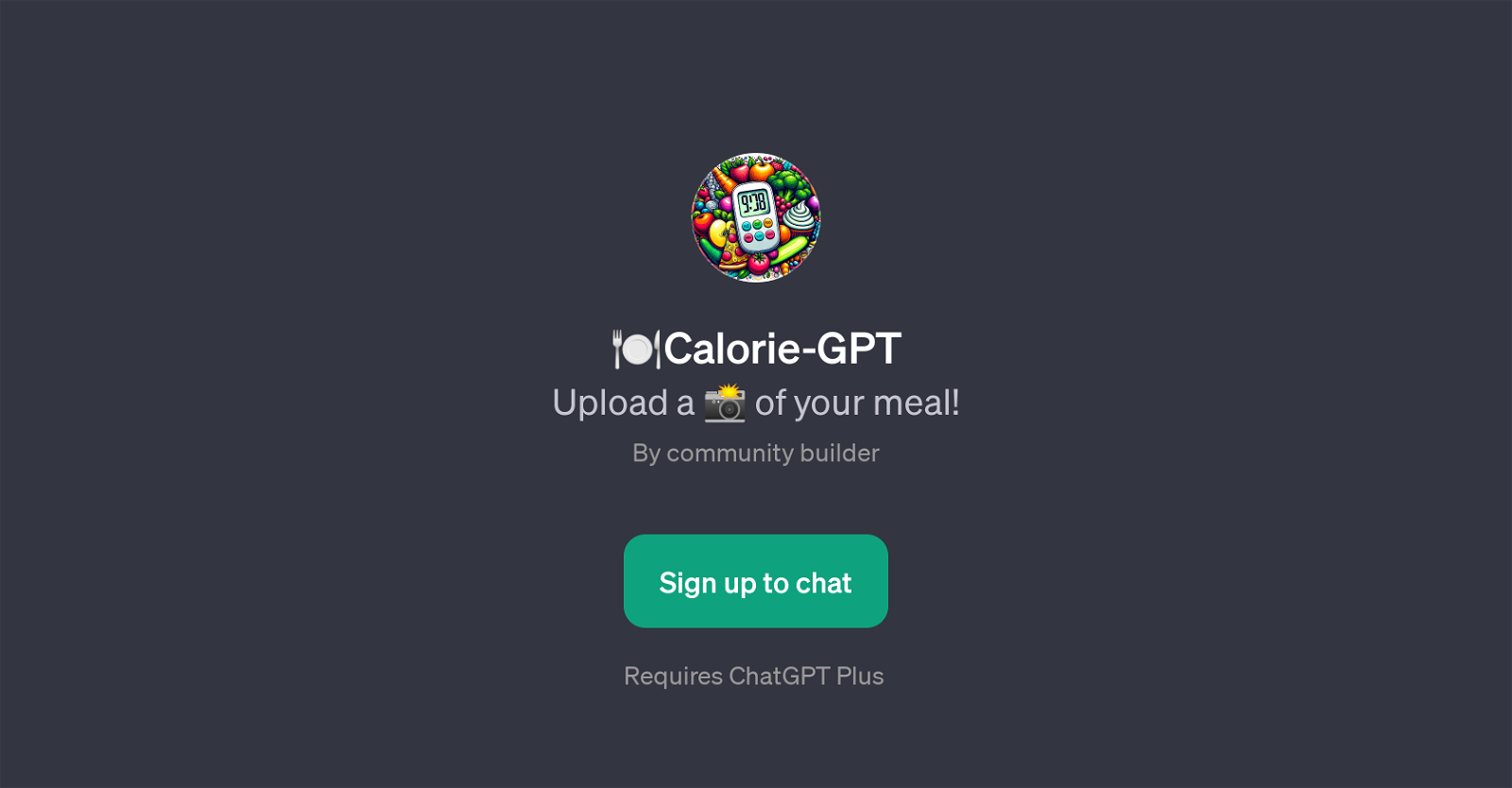Calorie-GPT website