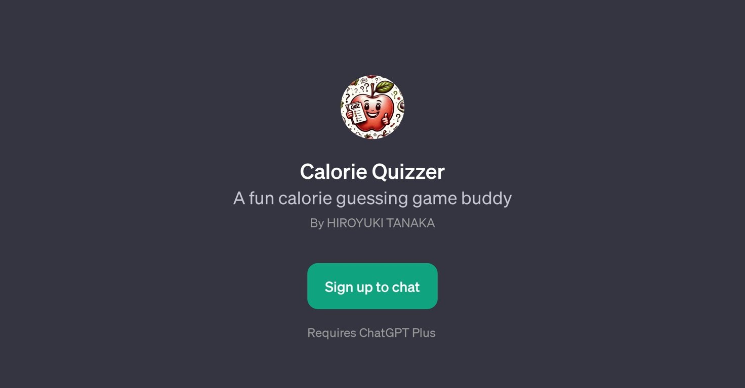 Calorie Quizzer website
