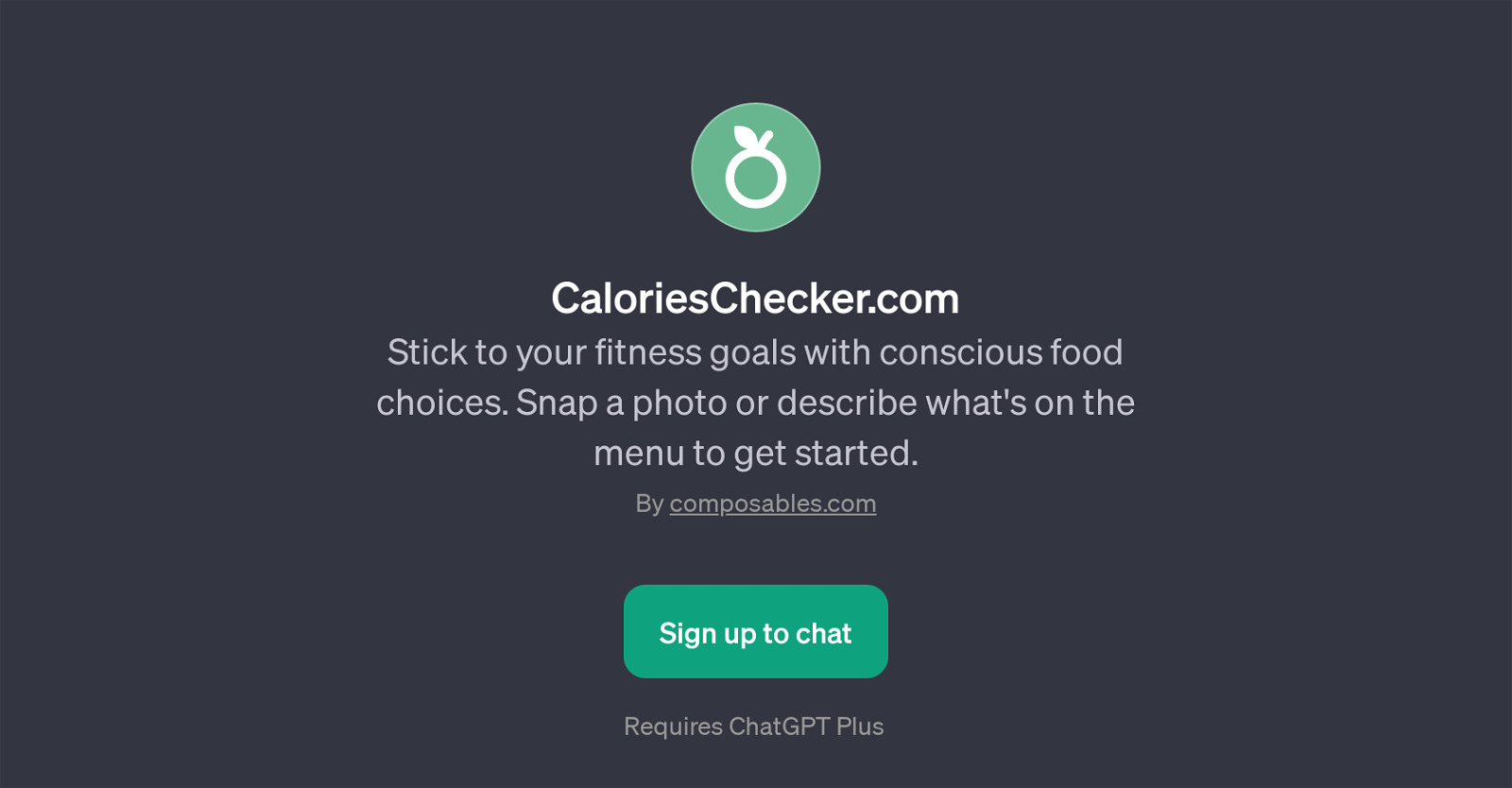 CaloriesChecker.com website