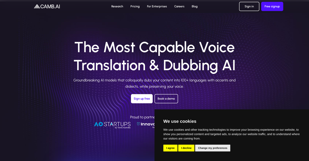 CAMB.AI website