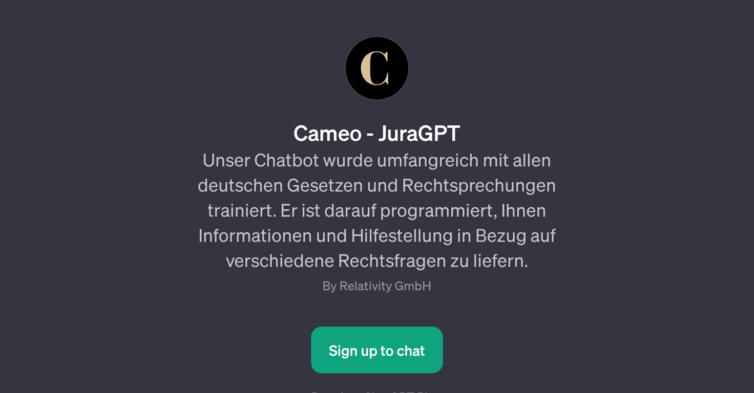 Cameo - JuraGPT website