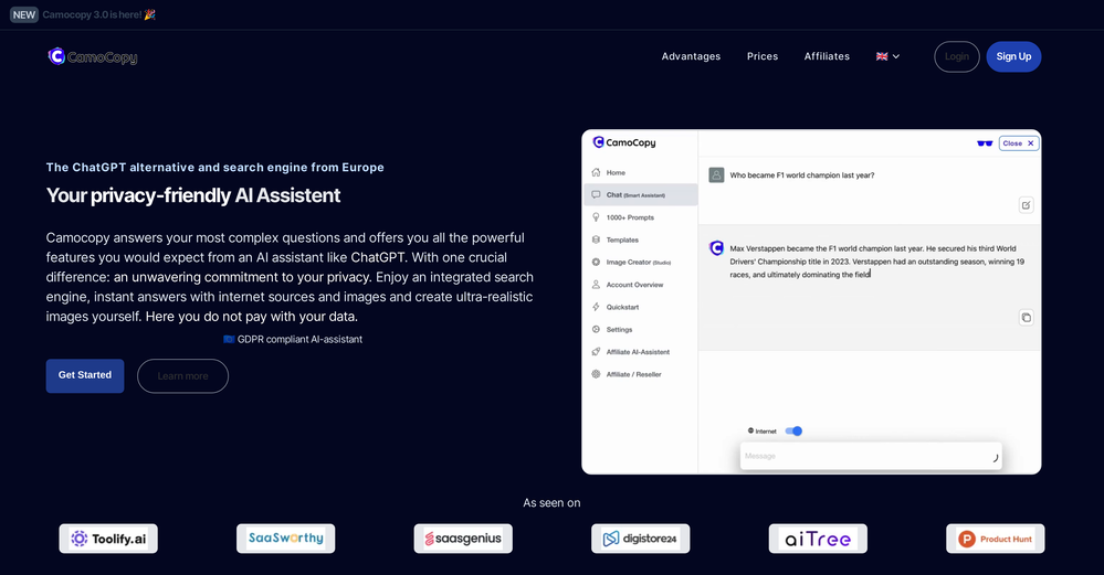 CamoCopy website