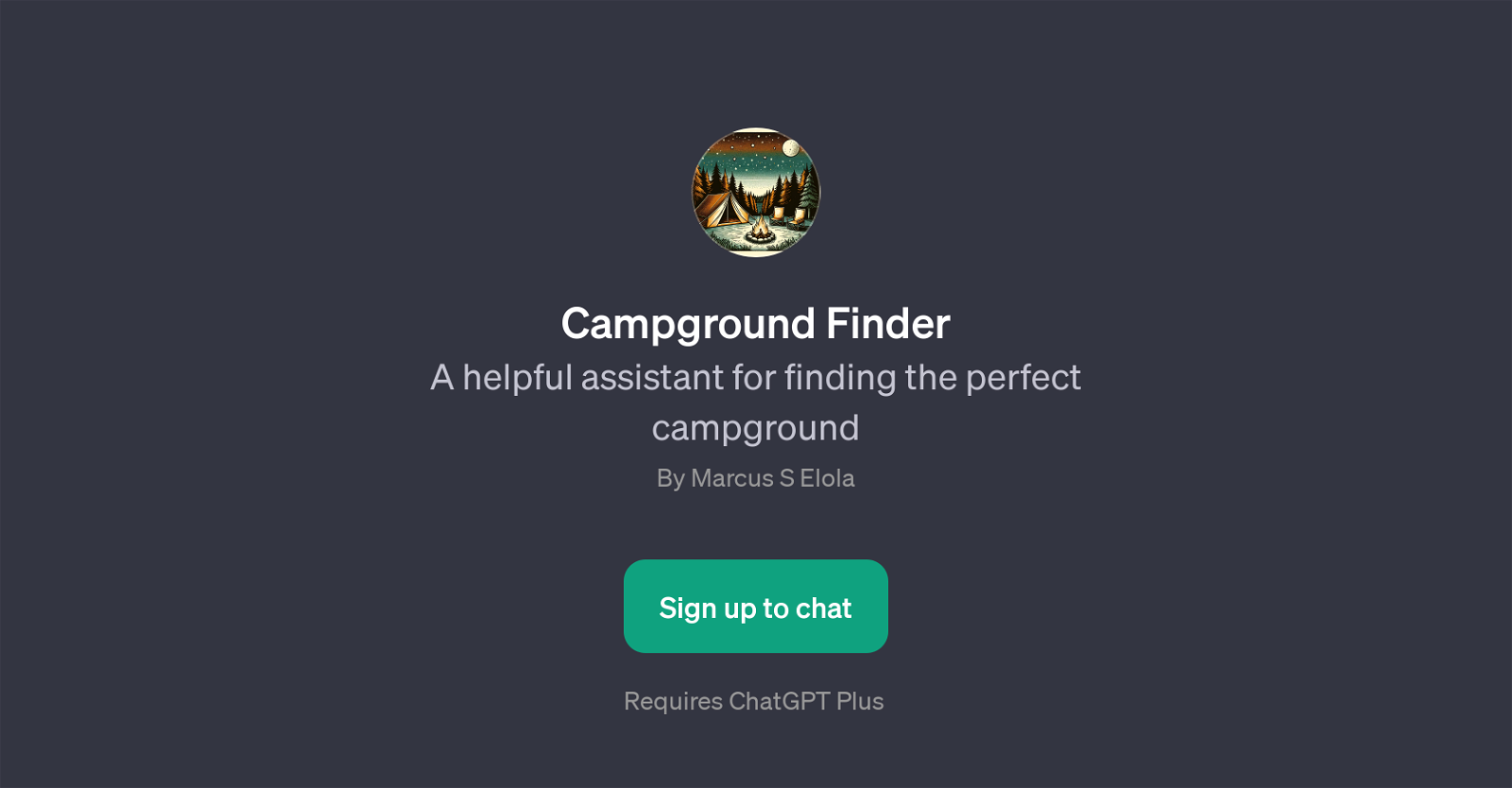 Campground Finder website