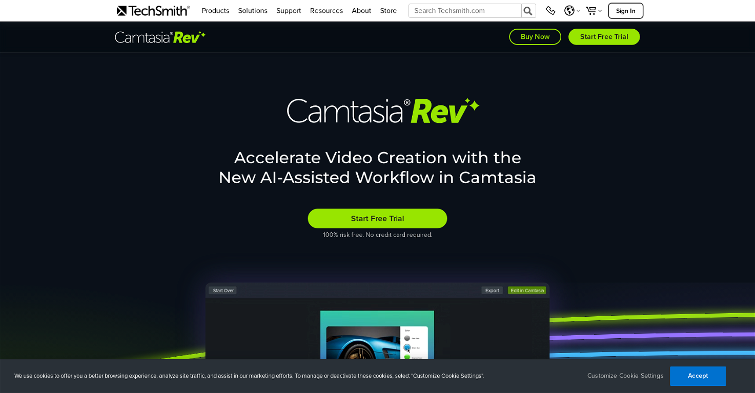 Camtasia Rev website