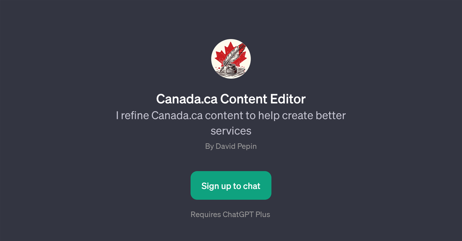 Canada.ca Content Editor website