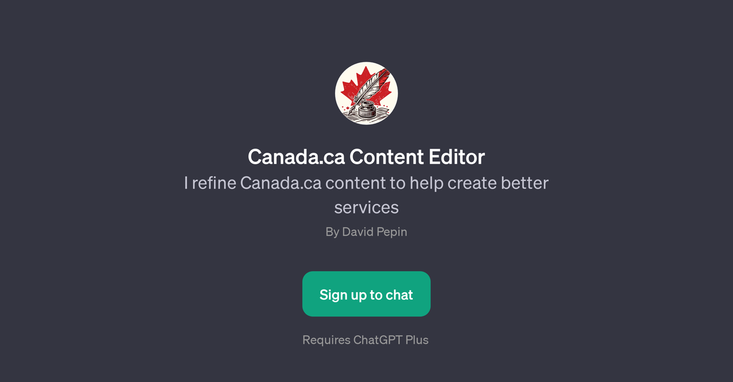 Canada.ca Content Editor website