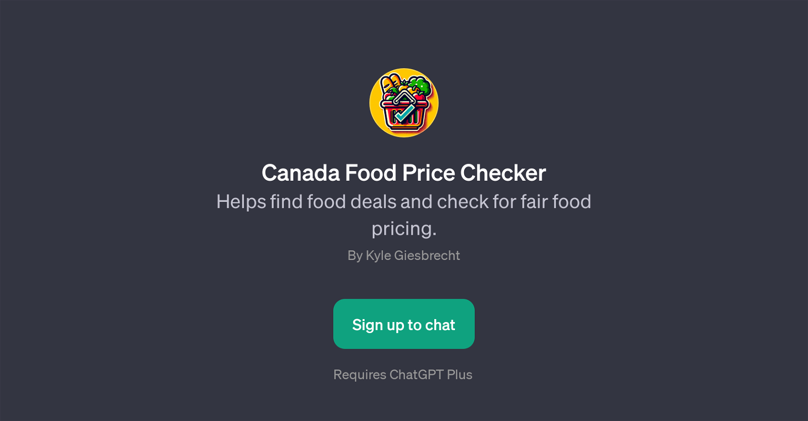 Canada Food Price Checker website