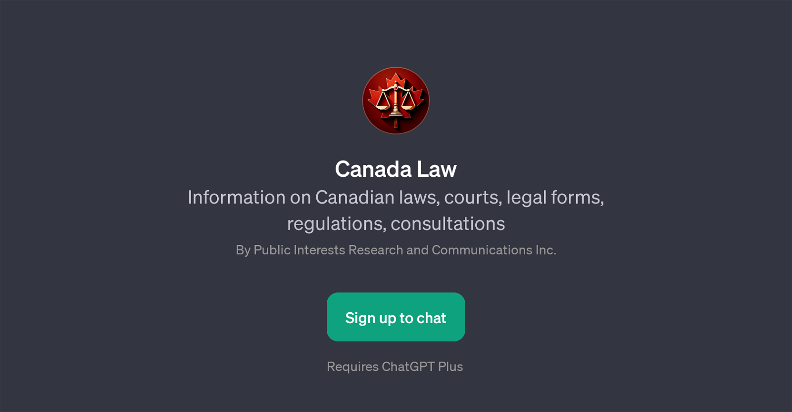 Canada Law website