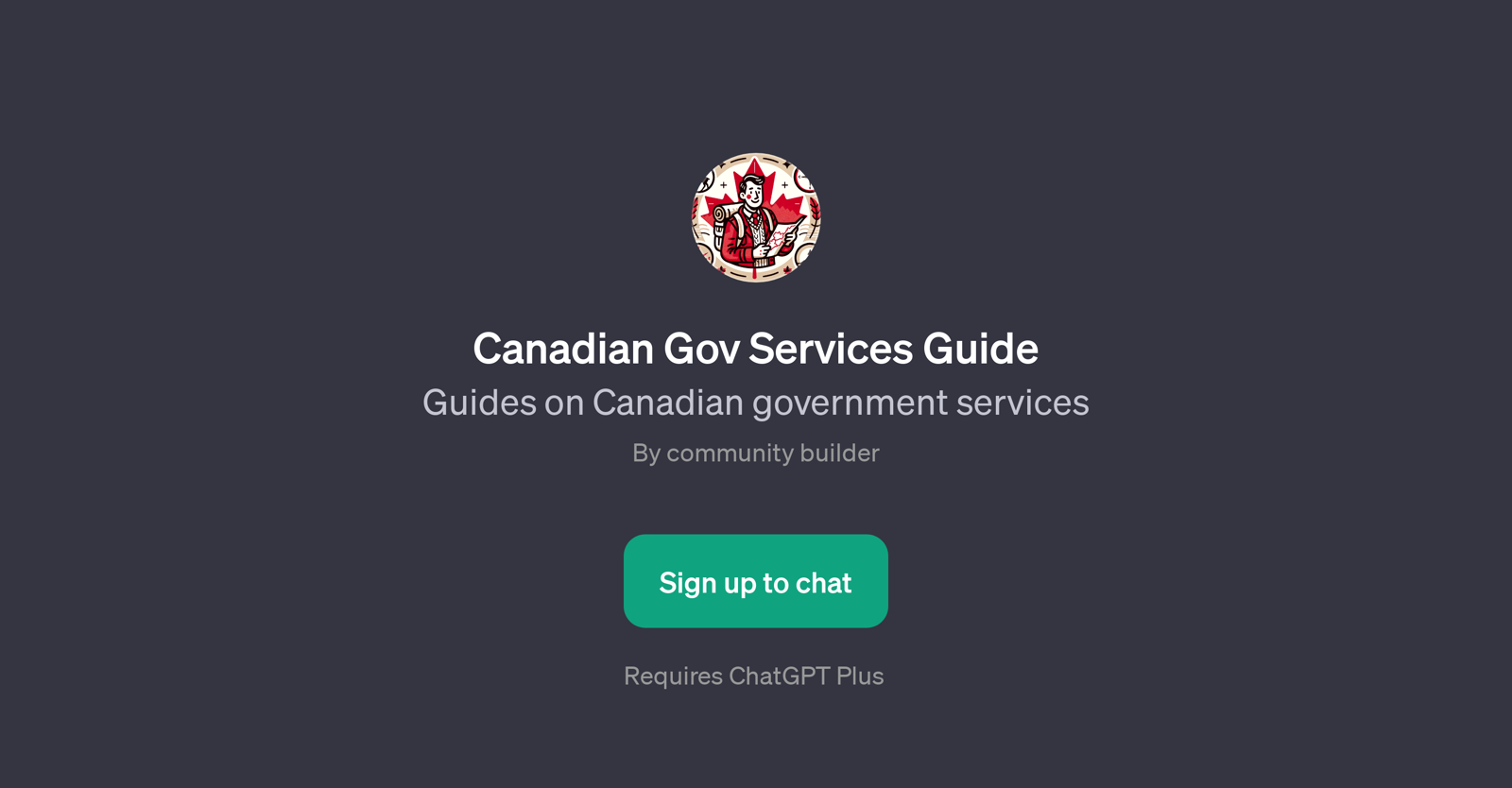 Canadian Gov Services Guide website