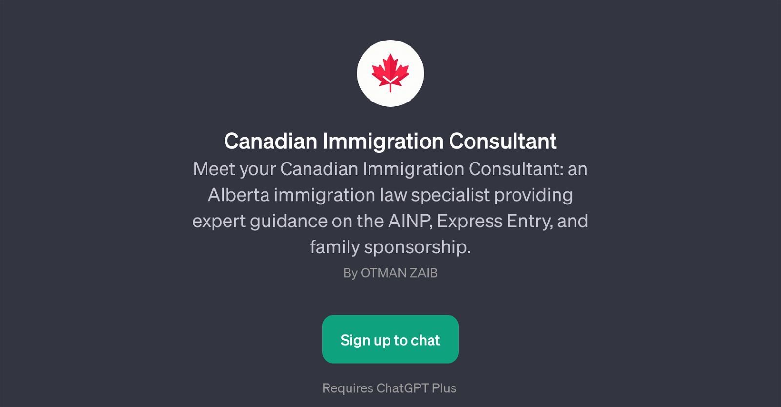 Canadian Immigration Consultant website