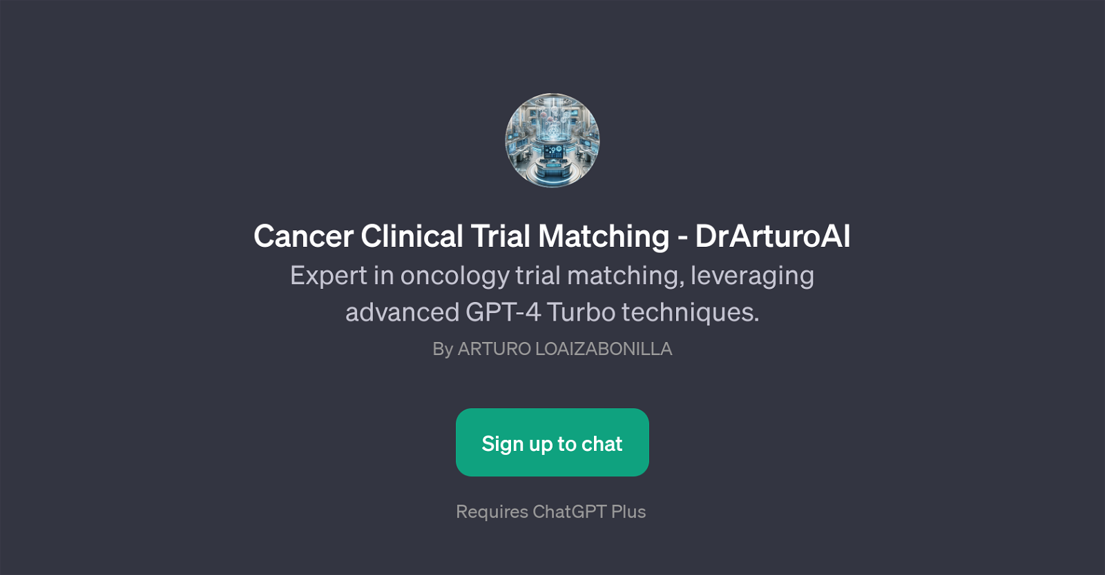 Cancer Clinical Trial Matching - DrArturoAI website