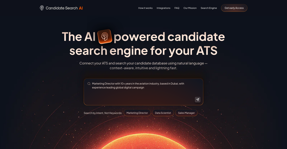 Candidate Search AI website