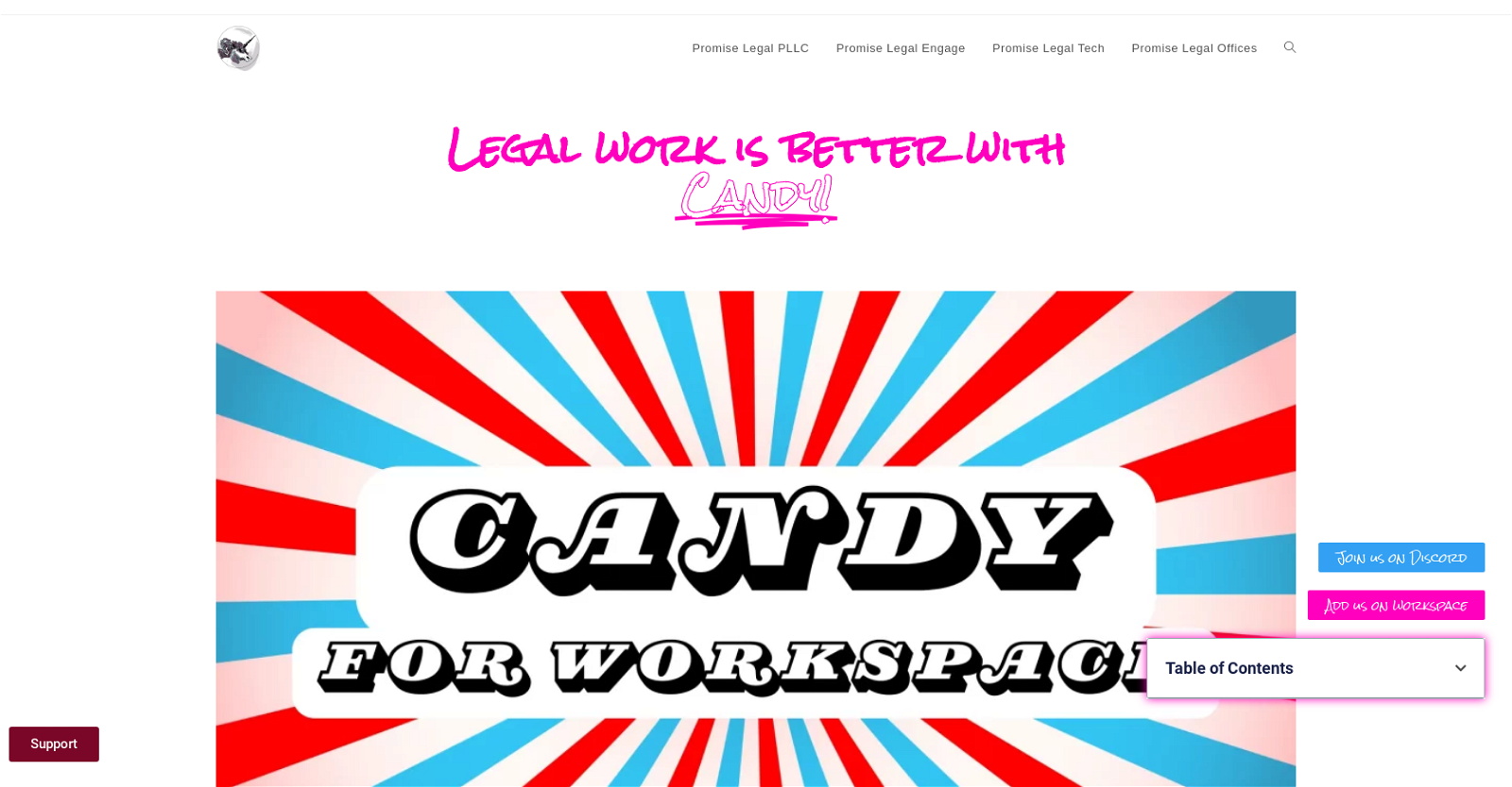 Candy by PromiseLegal website