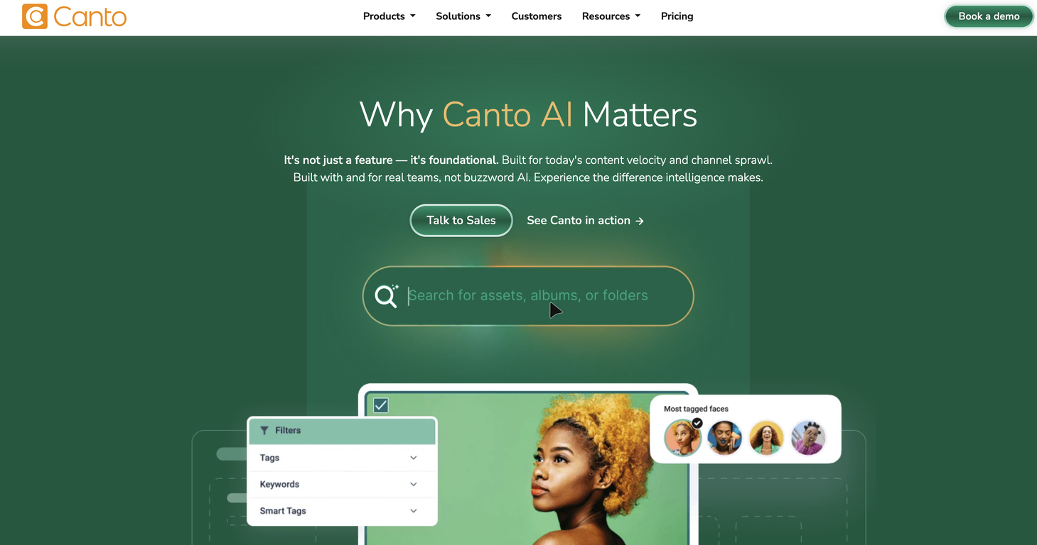 Canto AI website