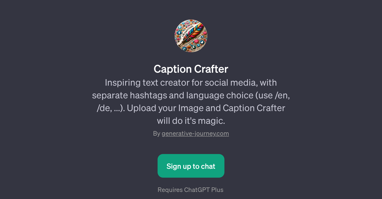 Caption Crafter website