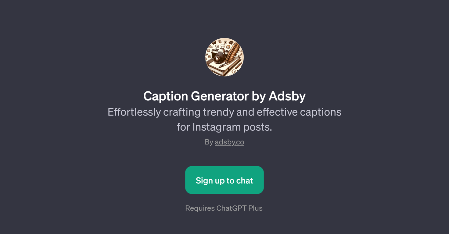 Caption Generator by Adsby website