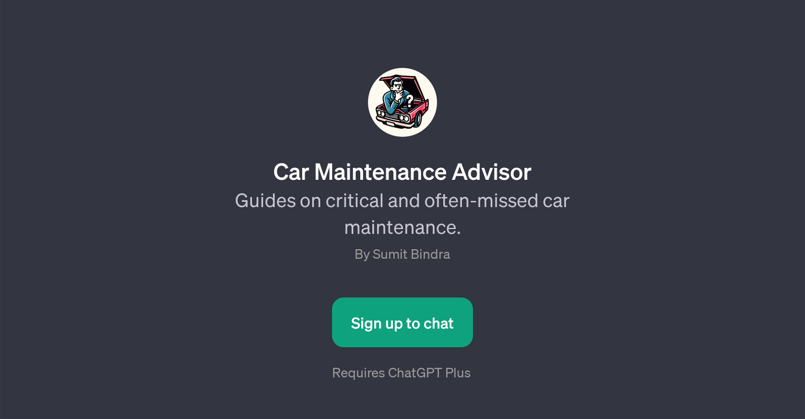 Car Maintenance Advisor website