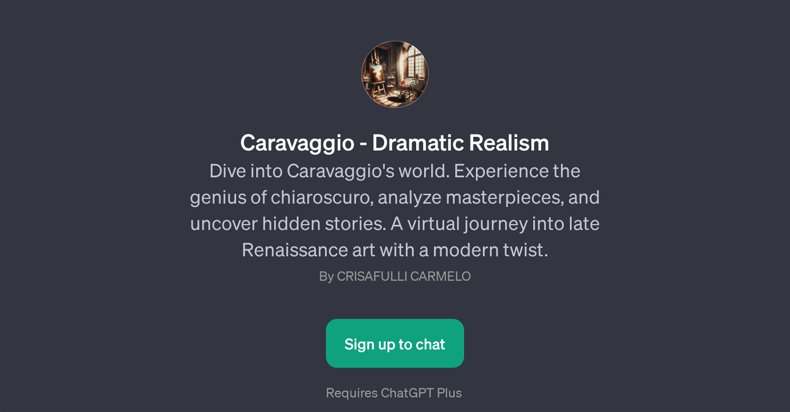 Caravaggio - Dramatic Realism website