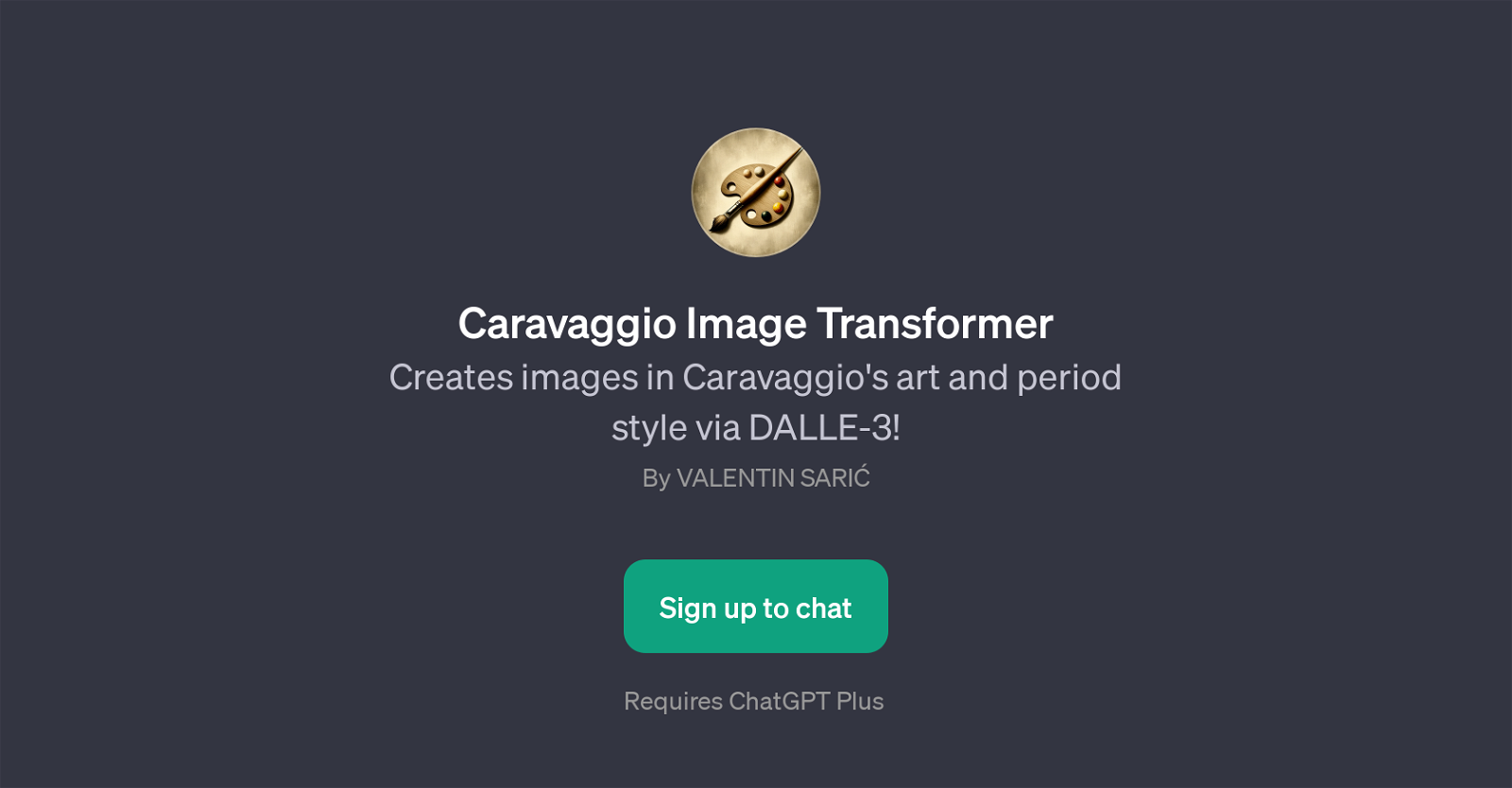 Caravaggio Image Transformer website