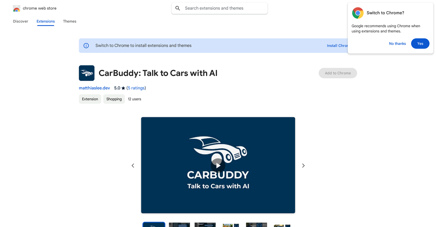 CarBuddy website