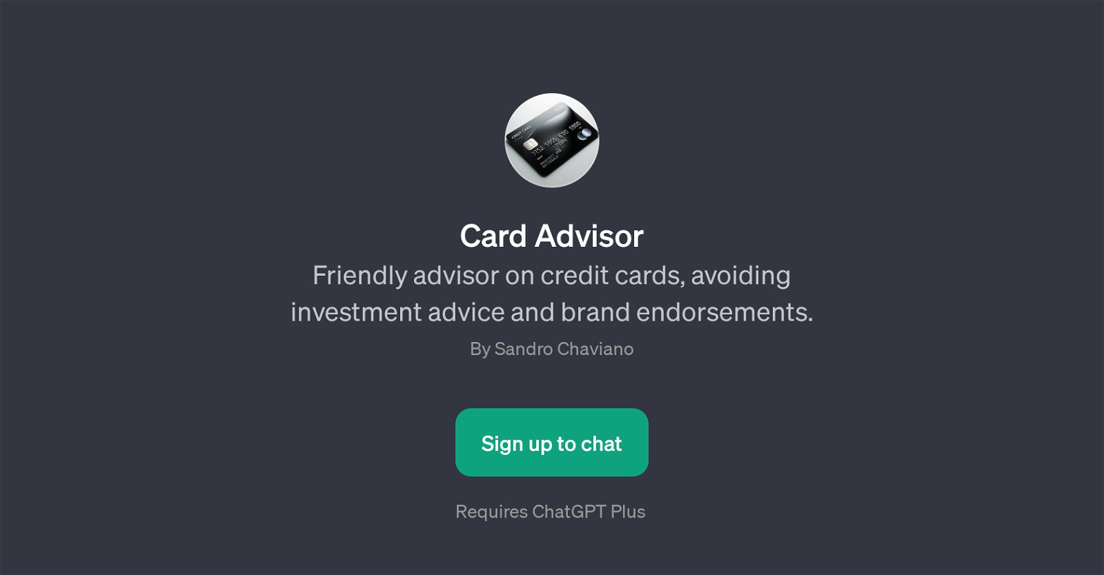 Card Advisor website