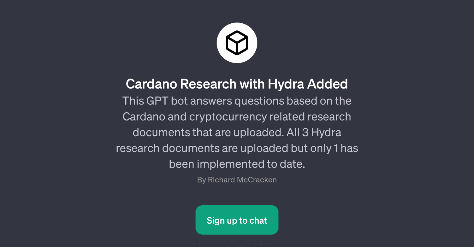 Cardano Research with Hydra Added website