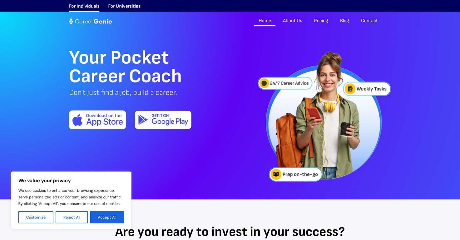 Career Genie website