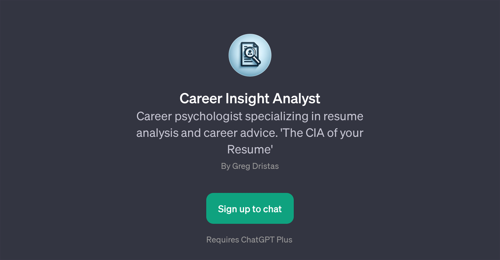 Career Insight Analyst website